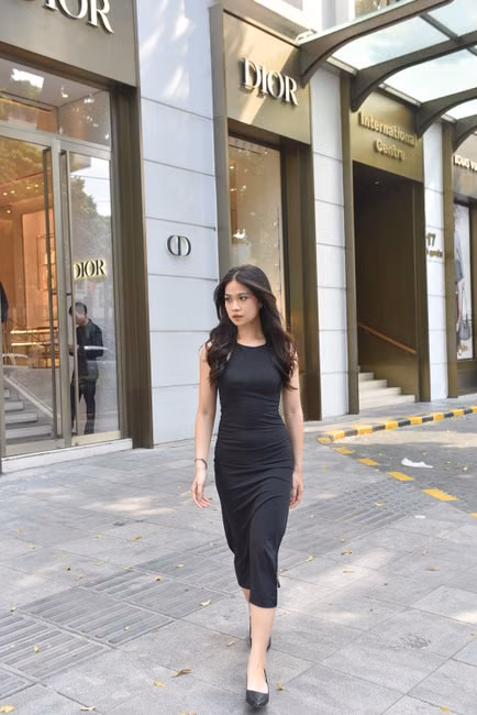 Vestido Midi Canelado